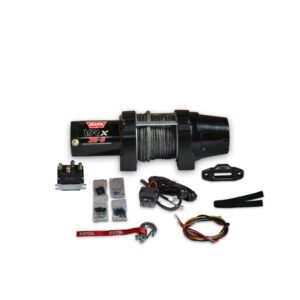 Warn Winch VRX35-S − Elektrische 12 Volt Seilwinde mit 15 m Kunststoffseil, 1588 kg Zugkraft